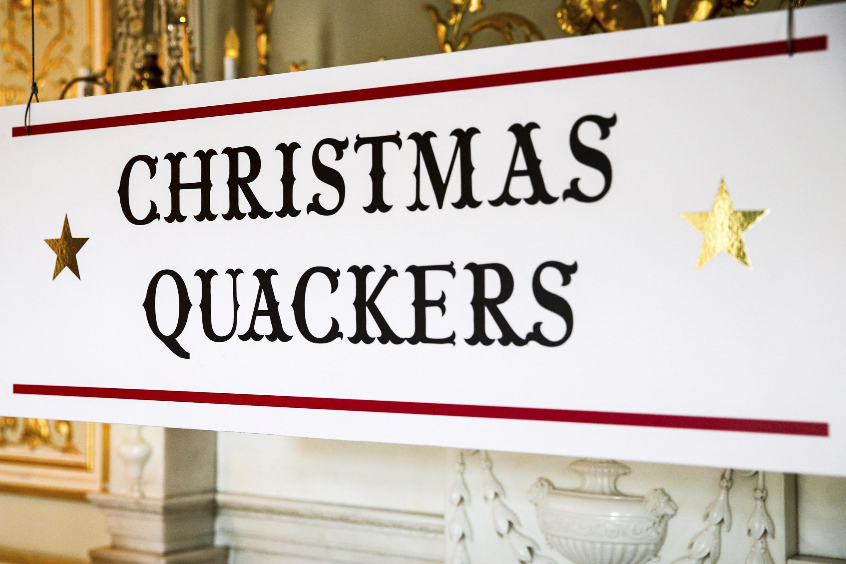 Christmas Quackers Fetcham Sign