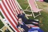 Pair of giant deck chairs: £600+vat Giant deckchairs