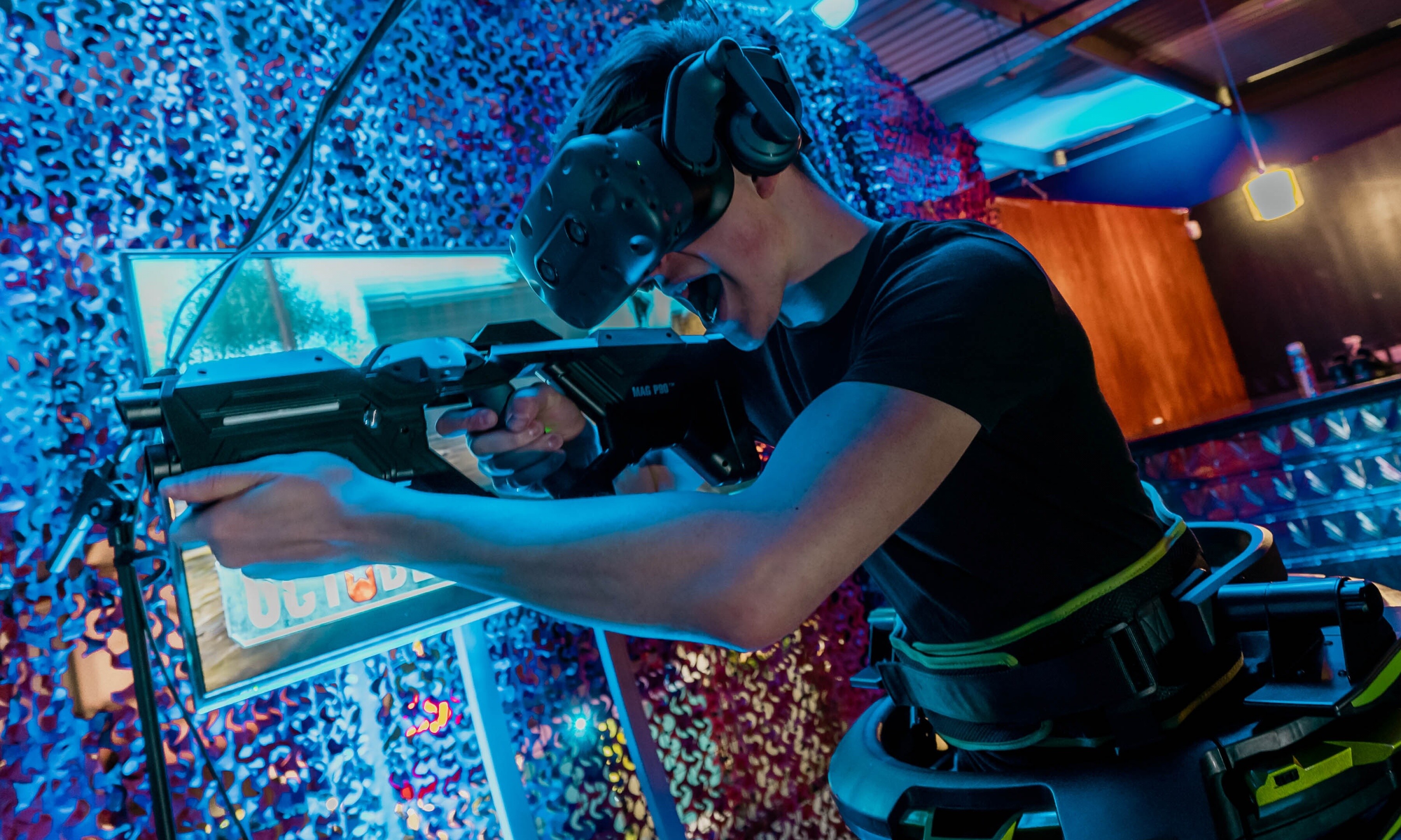 VR Gun Game Hire Entertainment Exhibition Stand Clownfish Events