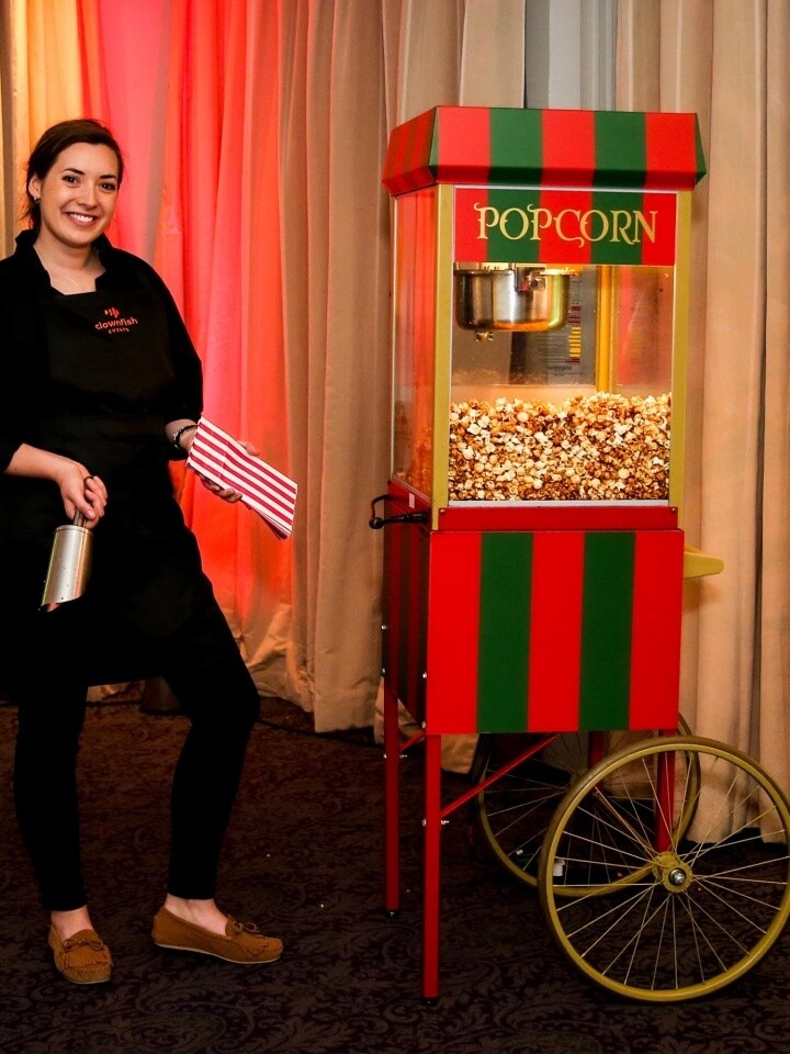 Christmas Popcorn Cart SS Clownfish Events Woodlands
