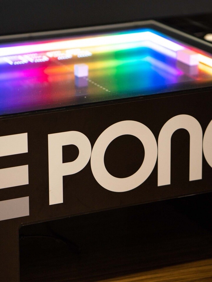 Pong table close up