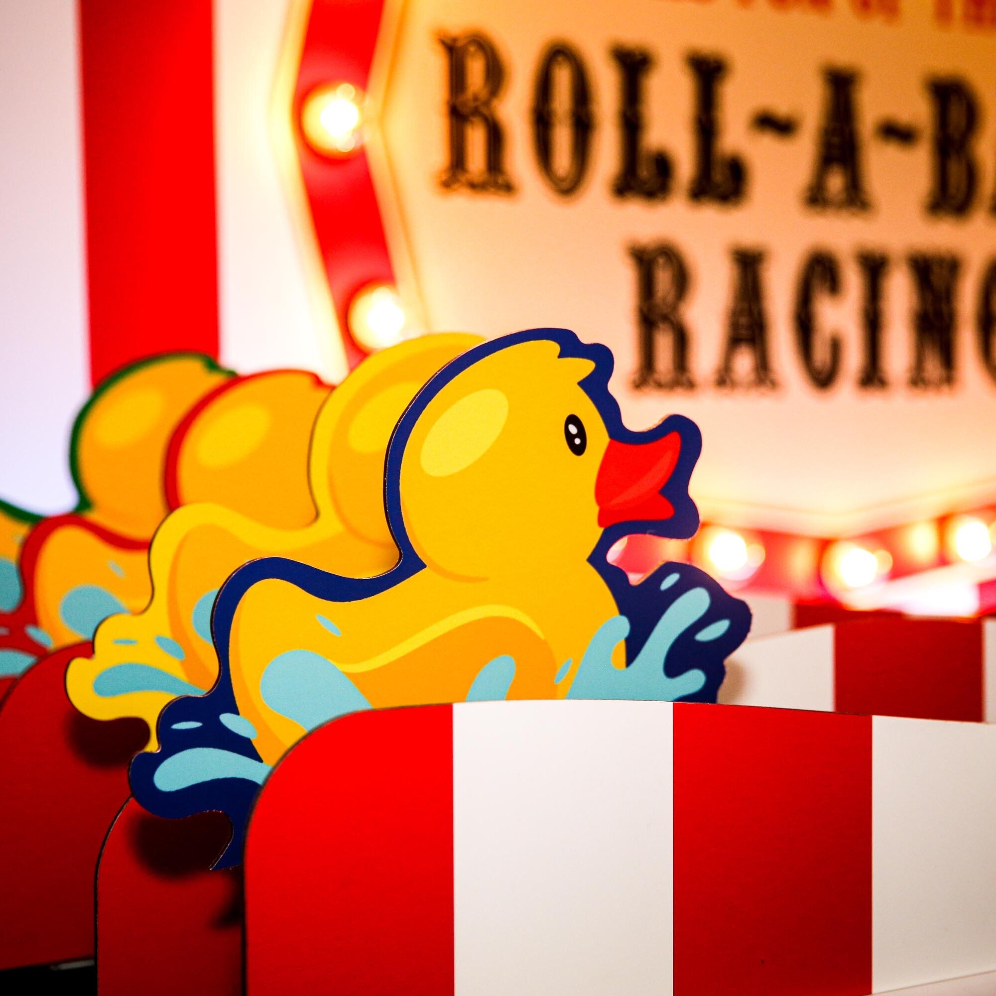 Roll a Ball Racing Fairground Game Duck Characters